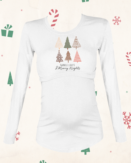 Blusa maternidad-lactancia Manga Larga. Twinkle lights