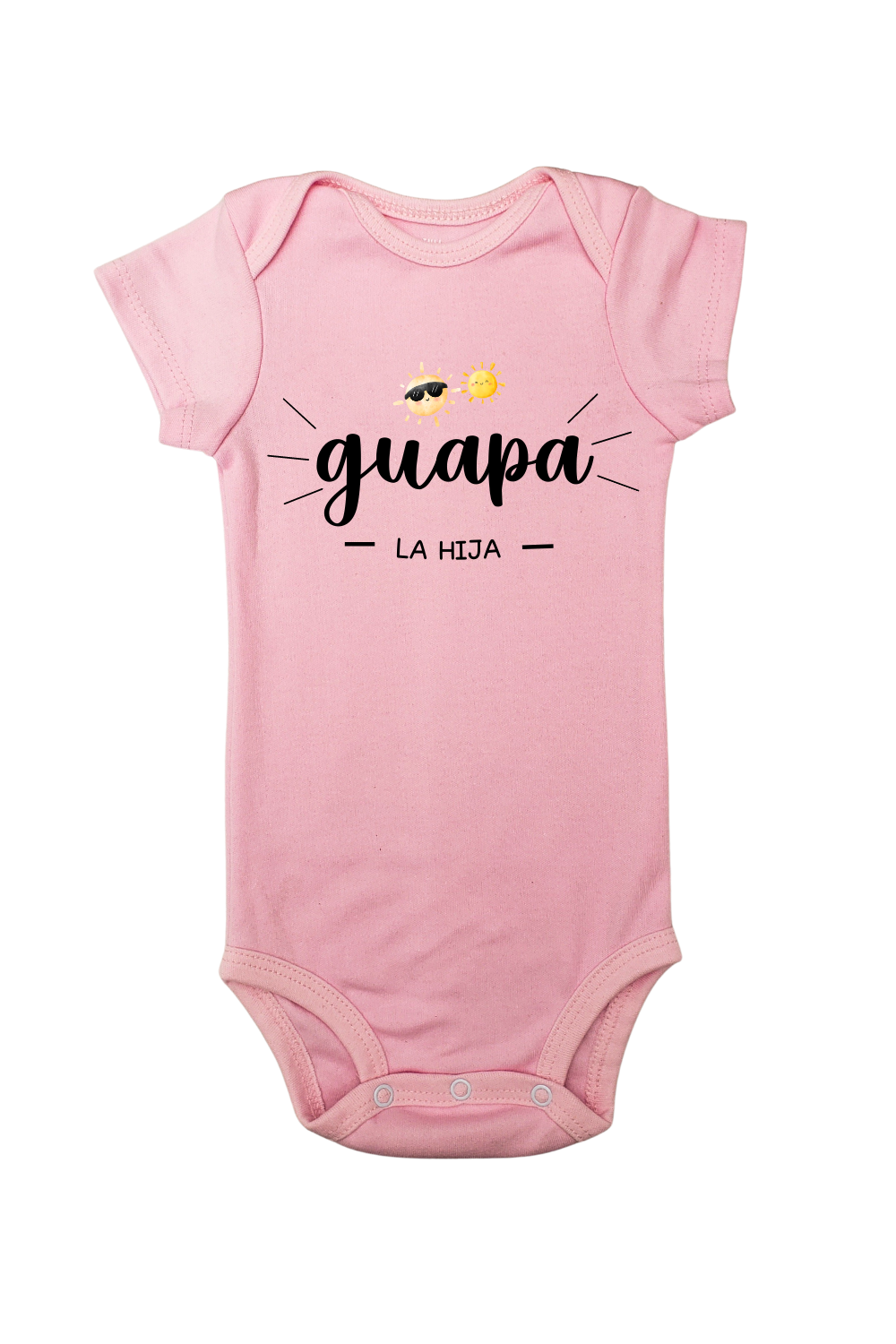 Panalero Manga Corta Nina. Guapa la hija 12 18 Meses Pink Manga corta