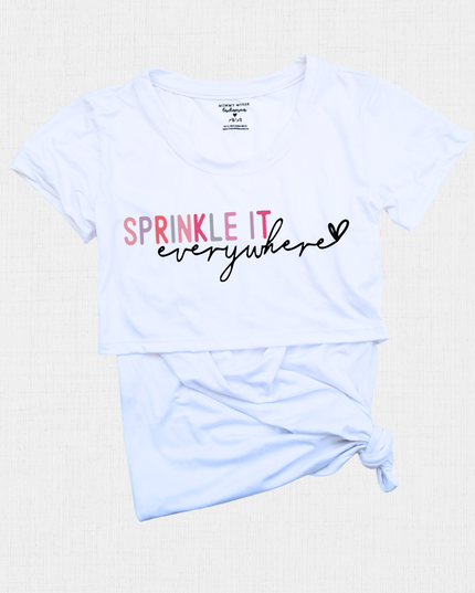 Blusa maternidad-lactancia mc estampada. Sprinkle it everywhere