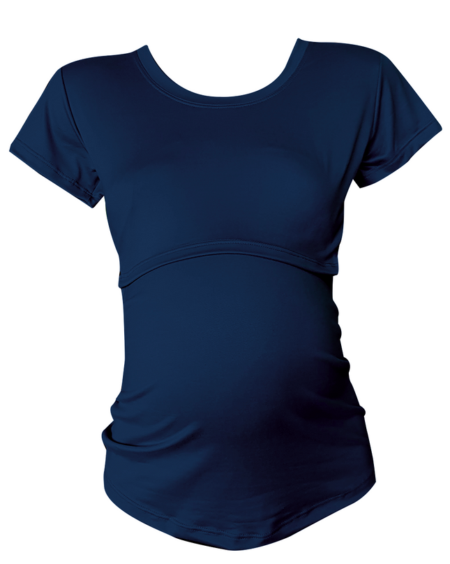 Blusa maternidad-lactancia. Marino