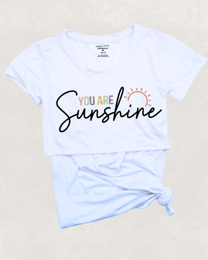 Blusa maternidad-lactancia mc estampada. You are sunshine