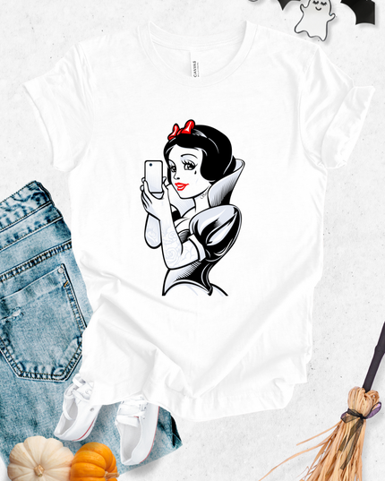 Blusa dama manga corta. Princesa nieve tatoo