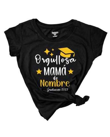 Blusa Dama nombre personalizado. Orgullosa familiar graduado