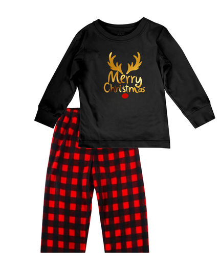 Pijama Kids 1 a 12 años. Merry Christmas dorado