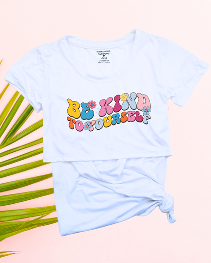 Blusa maternidad-lactancia mc estampada. Be Kind to yourself
