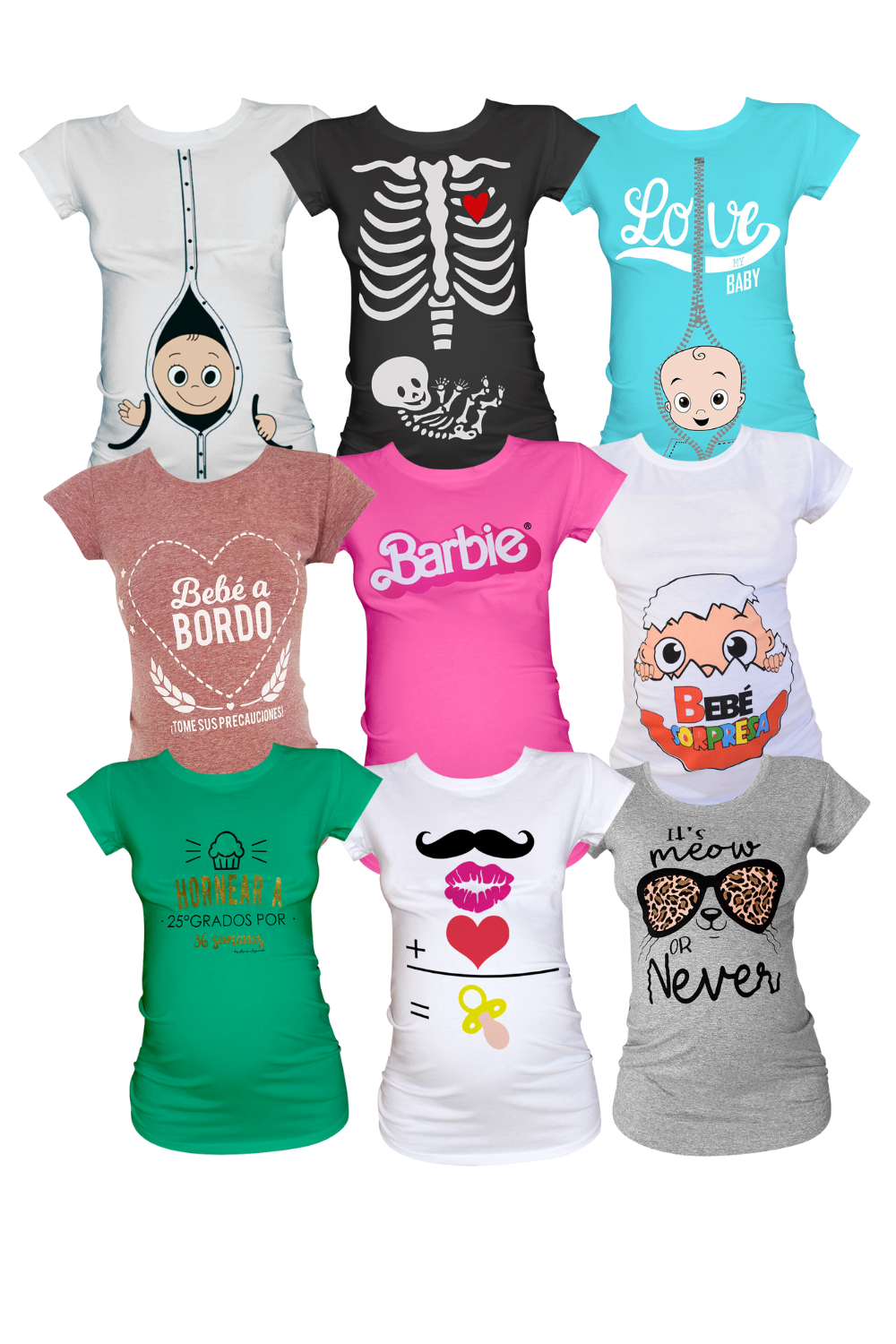 Paquete mayoreo. Blusa maternidad mc estampada Mouse Apparel
