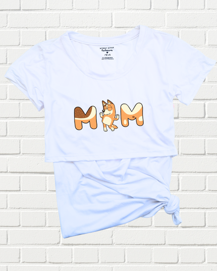 Blusa maternidad-lactancia mc estampada. Mom dog