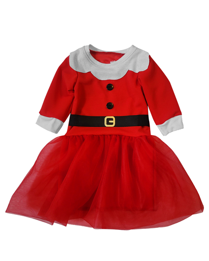 Vestido Santa pompón 3 meses a 6 Años