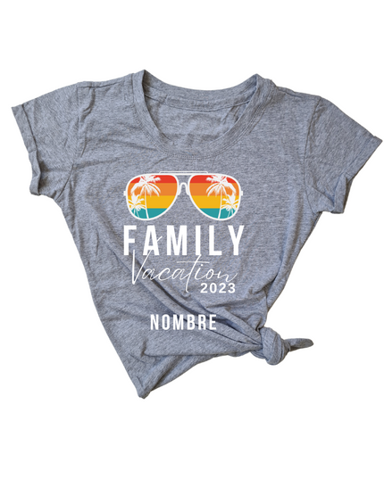 Blusa Dama nombre personalizado. Vacation sunglasses