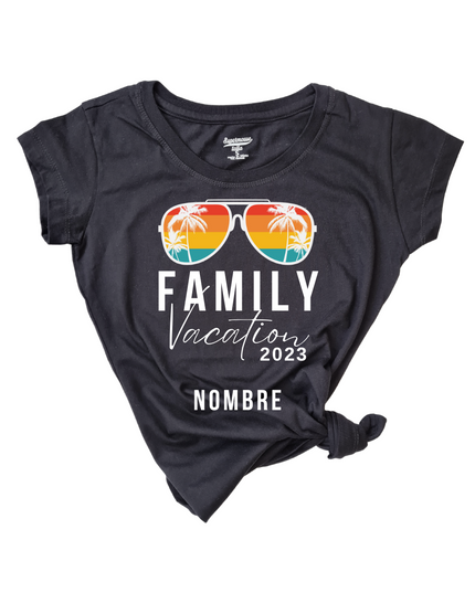 Blusa Dama nombre personalizado. Vacation sunglasses