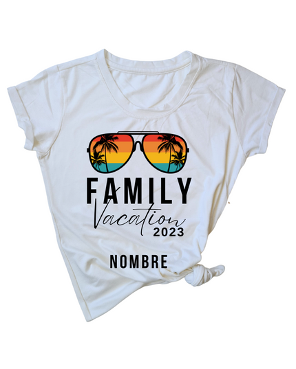 Blusa Dama nombre personalizado. Vacation sunglasses