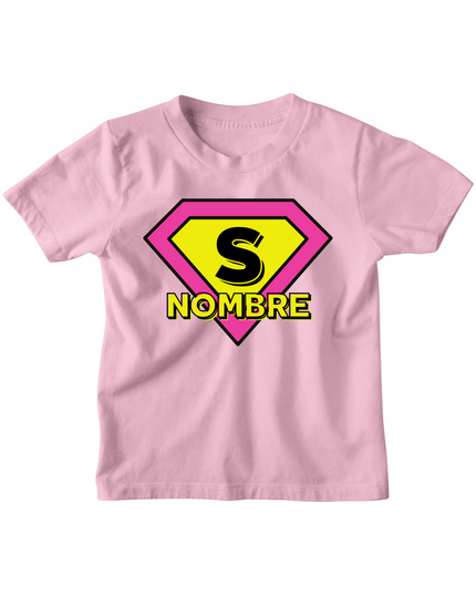 Playera Kids . Super niña (nombre personalizado)