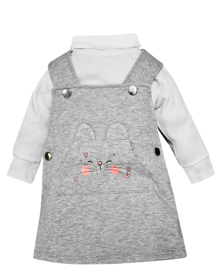Set Jumper y playerita cuello de tortuga  - Gris Jaspe