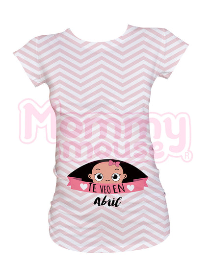 Blusa Maternidad Full Print . Niña Te veo en
