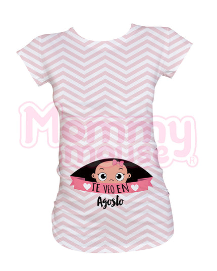 Blusa Maternidad Full Print . Niña Te veo en