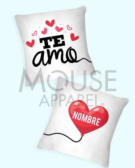 Juego de Cojines decorativos. Globo Te amo (personalizado)