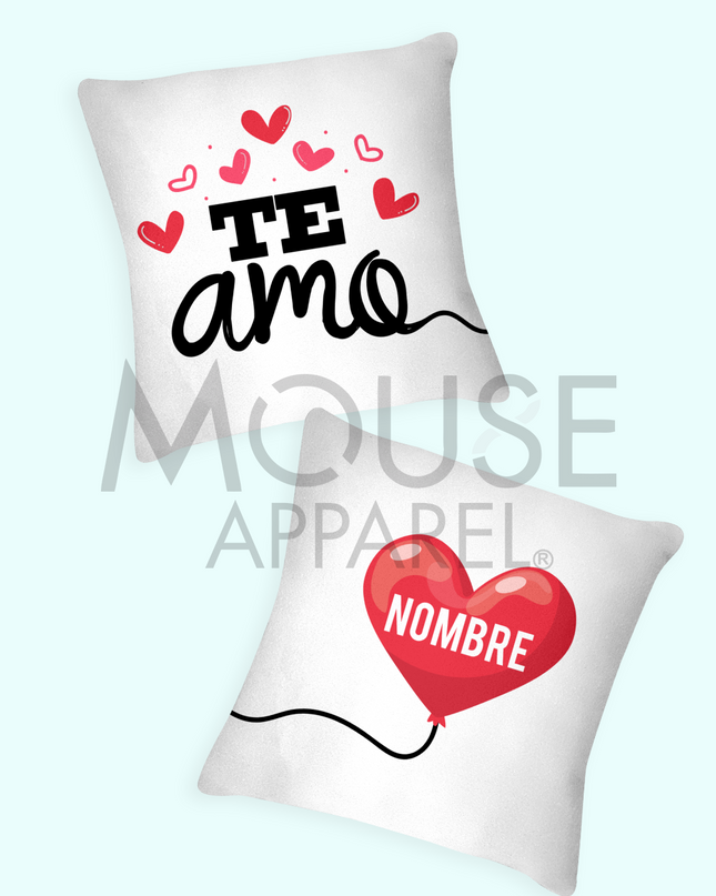 Juego de Cojines decorativos. Globo Te amo (personalizado)