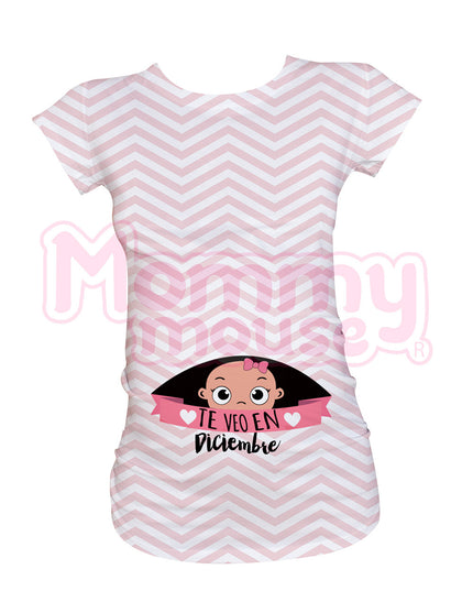 Blusa Maternidad Full Print . Niña Te veo en