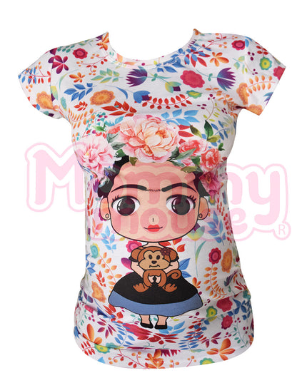 Blusa Maternidad Full Print.  Frida flores.