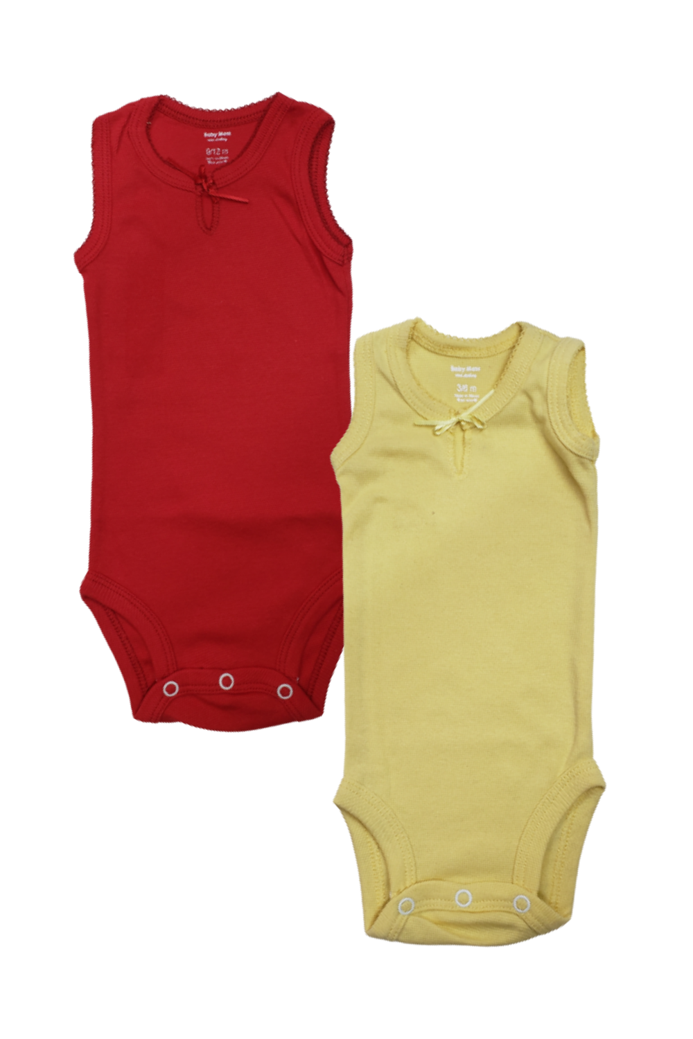 2 - Pack. Body camiseta sin mangas ROJO/ AMARILLO