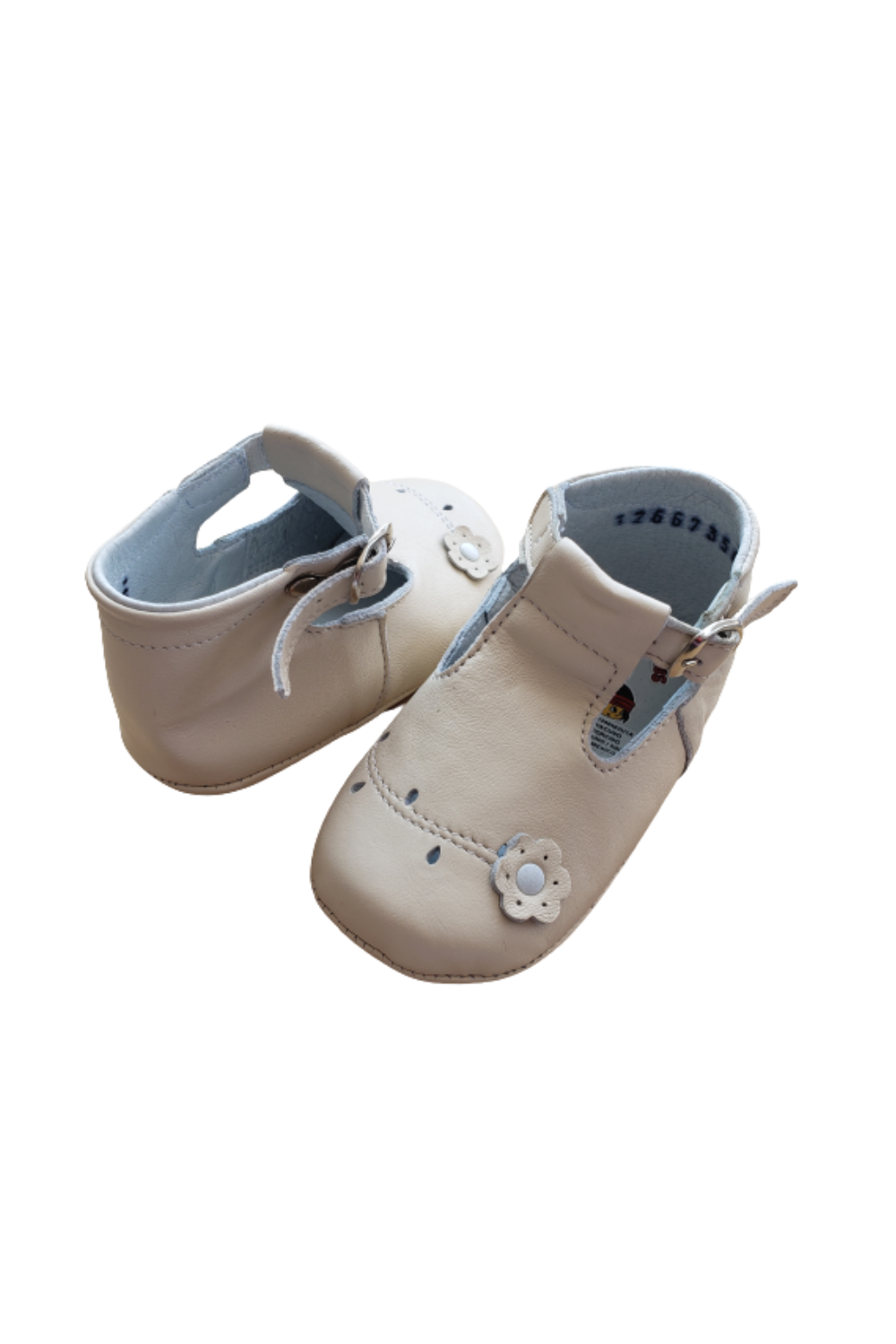 Zapato de bebé PERLA / FLOR BROCHE