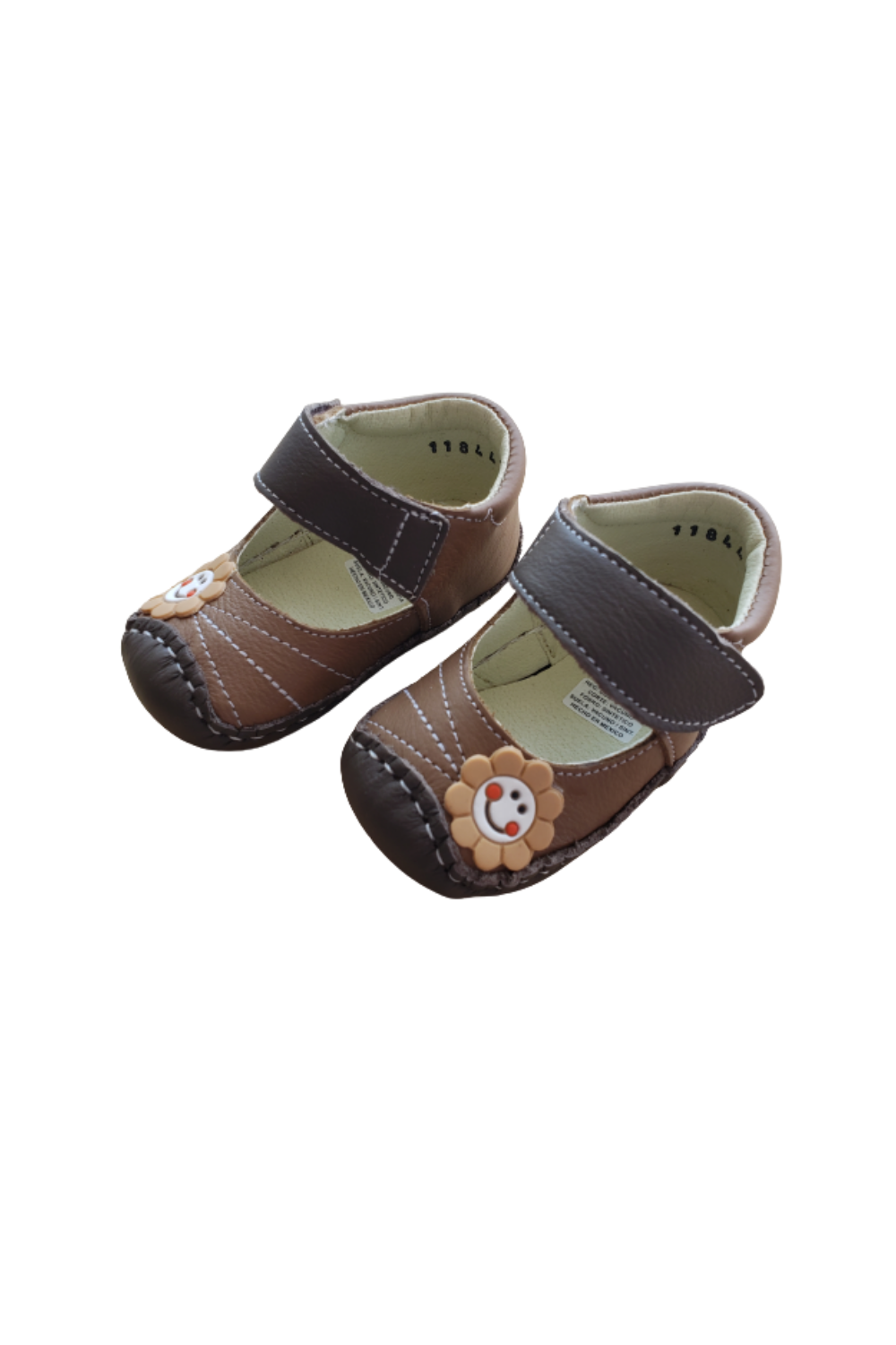 Zapato de bebé niña NUEZ MUSGO /FLOR SONRISA