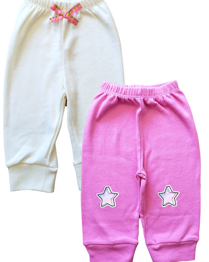 2-PACK Pantalón de algodón para bebé. Estrellas