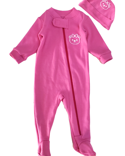 Set mameluco y gorro unisex. Osita Fiusha