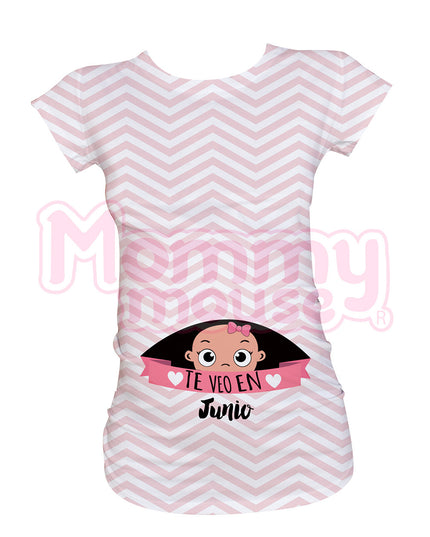 Blusa Maternidad Full Print . Niña Te veo en