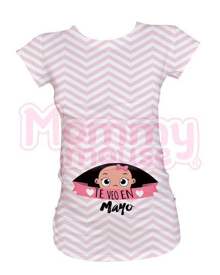 Blusa Maternidad Full Print . Niña Te veo en