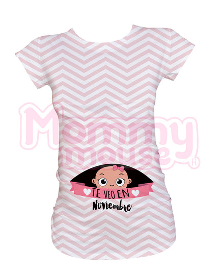 Blusa Maternidad Full Print . Niña Te veo en