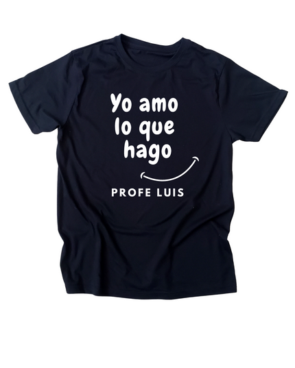 Playera Caballero nombre personalizado. Amo lo que hago