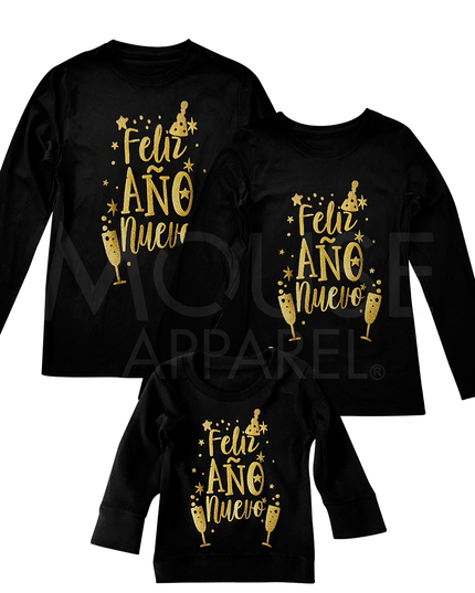 Playera navideña kids. Feliz Año Nuevo