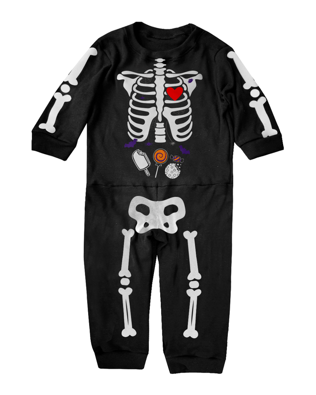 Mameluco bebé ml. Esqueleto baby Brilla