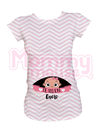 Blusa Maternidad Full Print . Niña Te veo en