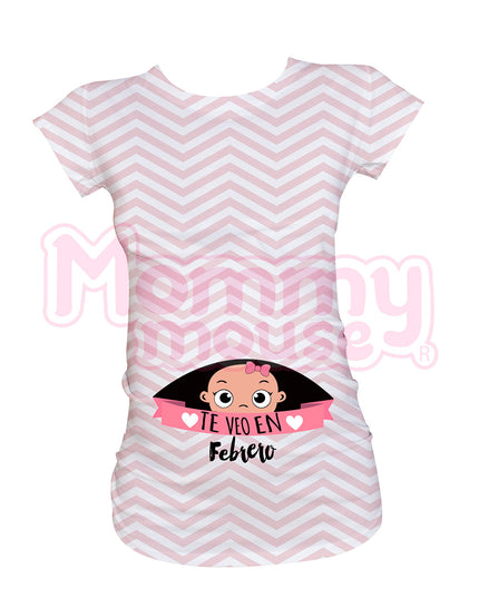 Blusa Maternidad Full Print . Niña Te veo en