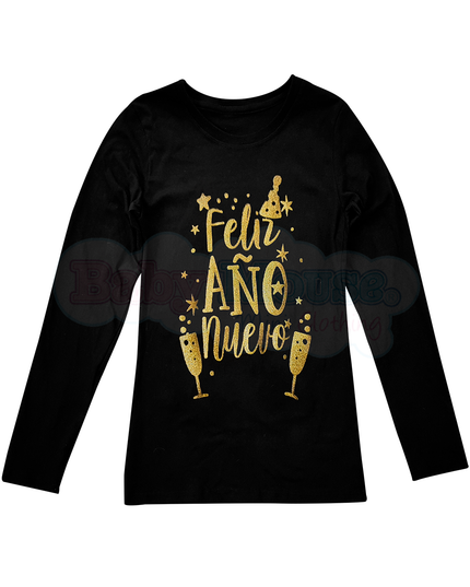 Playera navideña kids. Feliz Año Nuevo