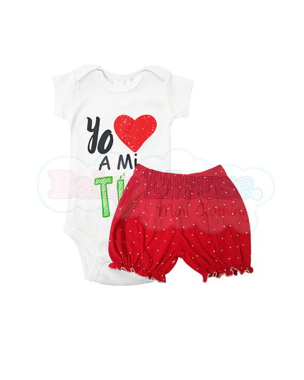 Bloomer tradicional para niña. Rojo