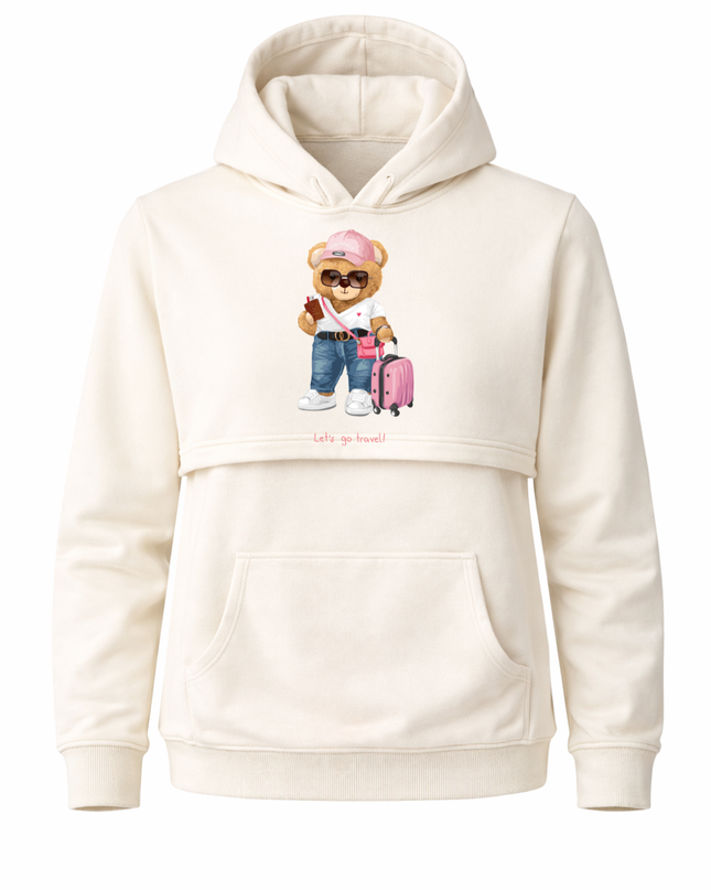 Sudadera afelpada capucha Lactancia. Bear travel