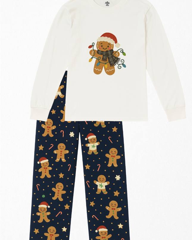 Pijama Flanel Caballero. Galleta Jengibre caramelos