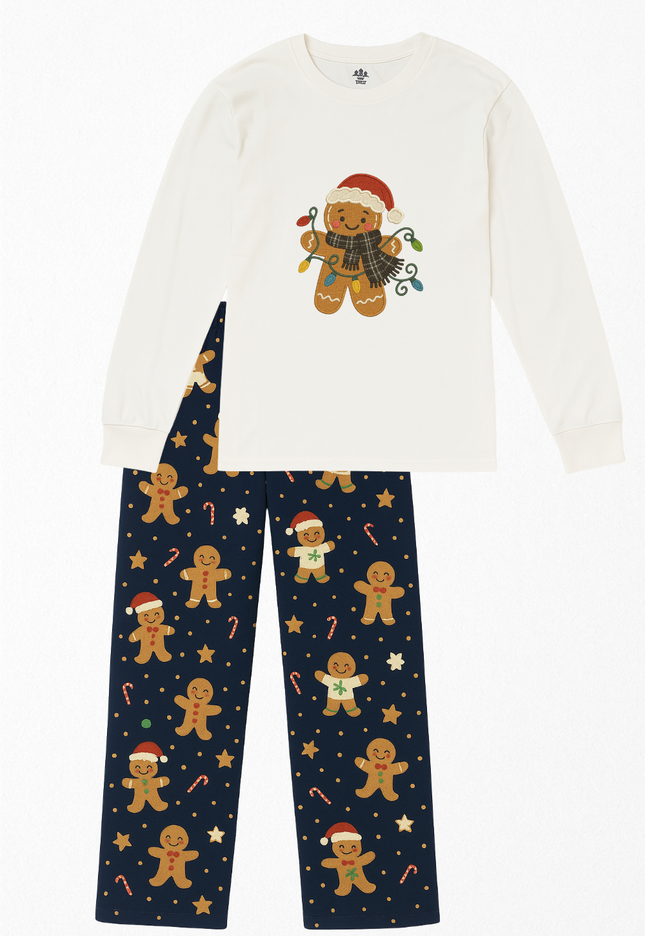 Pijama Flanel Caballero. Galleta Jengibre caramelos