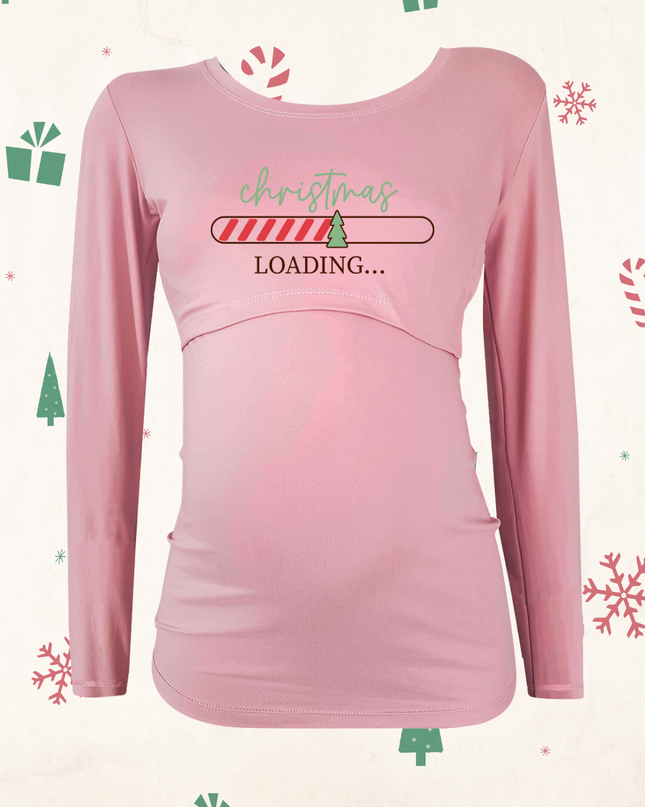 Blusa maternidad-lactancia Manga Larga. Christmas loading