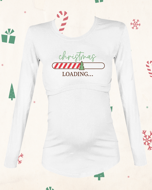Blusa maternidad-lactancia Manga Larga. Christmas loading