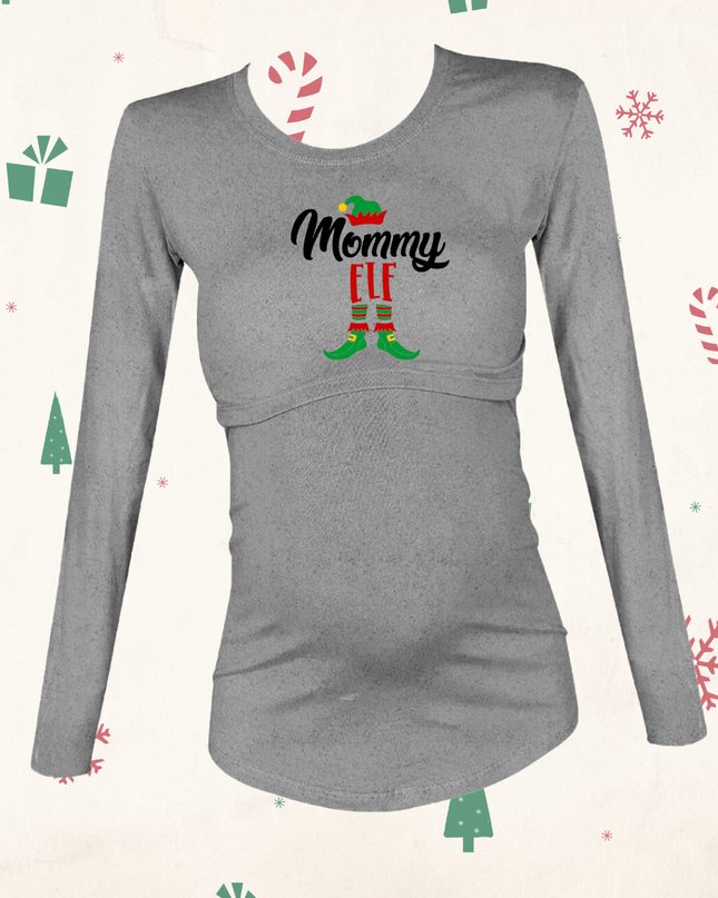 Blusa maternidad-lactancia Manga Larga. Mommy elf