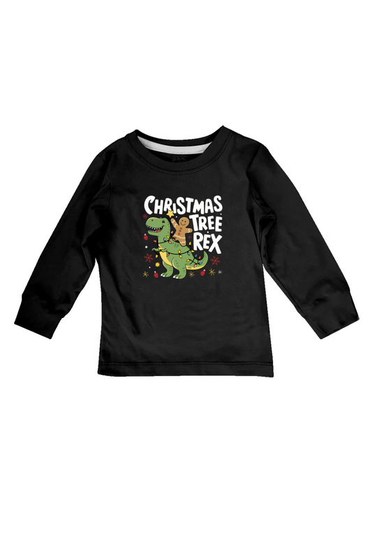 Playera Kids Unisex manga larga.Tree-Rex galleta