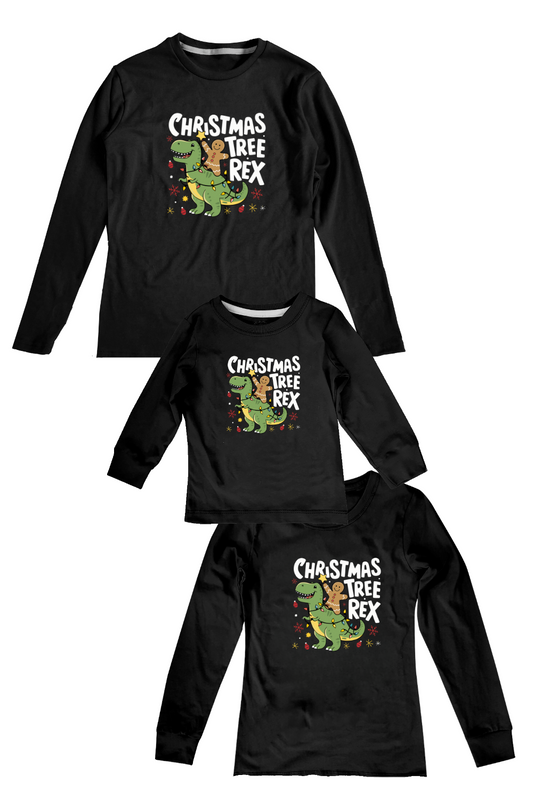 Playera caballero manga larga . Tree-Rex galleta