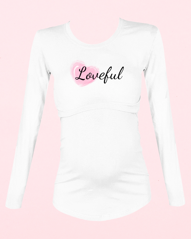 Blusa maternidad-lactancia Manga Larga. Loveful