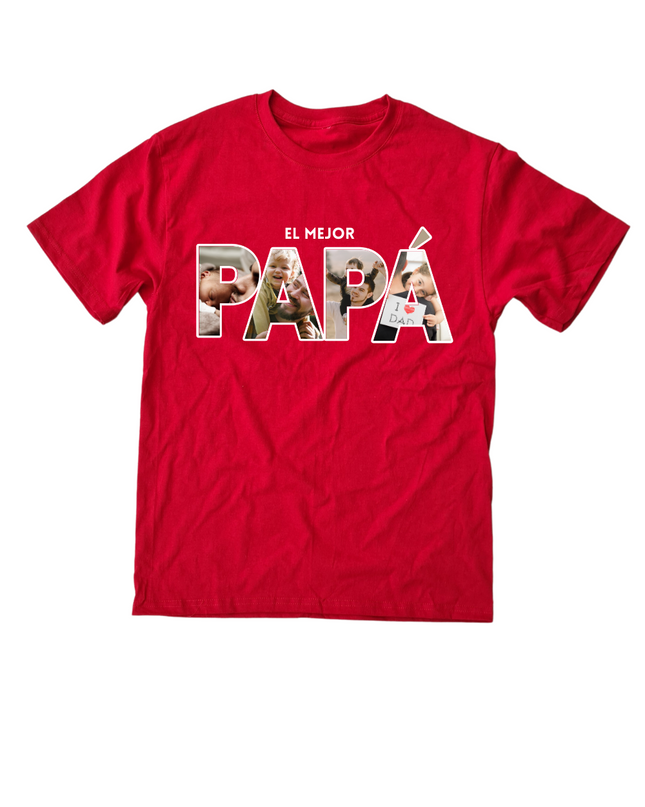 Playera caballero. Papá Fotos personalizadas