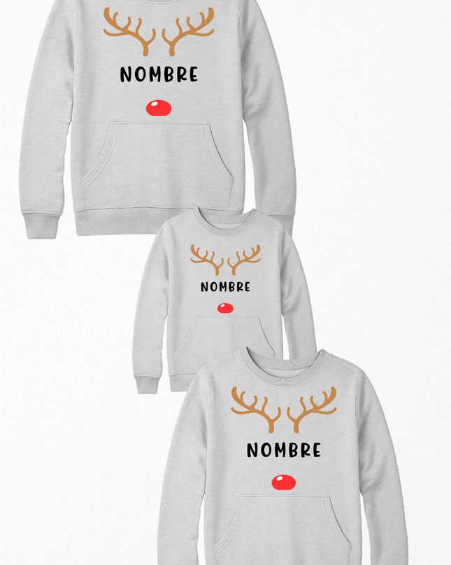 Sudadera afelpada Unisex. Reno nombre