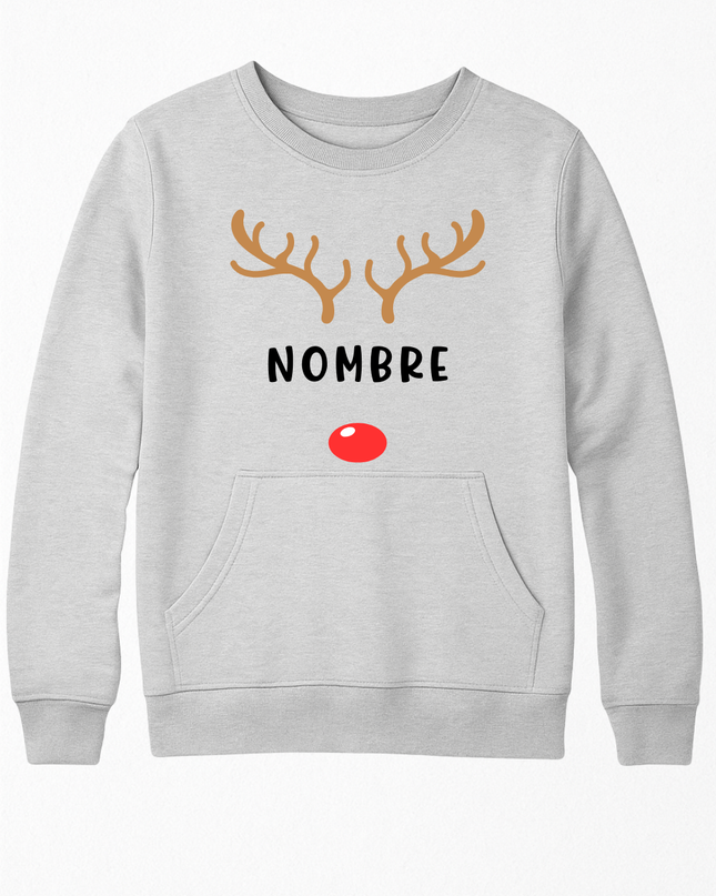 Sudadera afelpada Unisex. Reno nombre